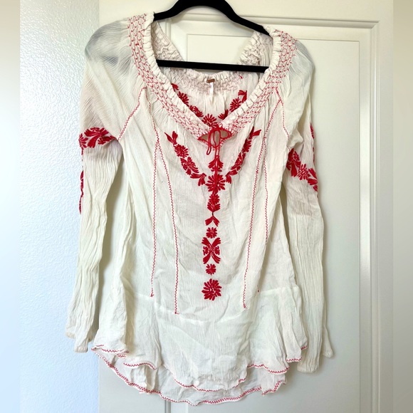 Free People Rolling Stone Woven Top - Picture 2 of 6